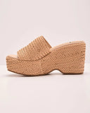 Bali Escape Platform Straw Heeled Sandals