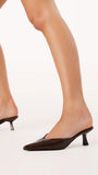 Adele Heel Chocolate Patent Croc