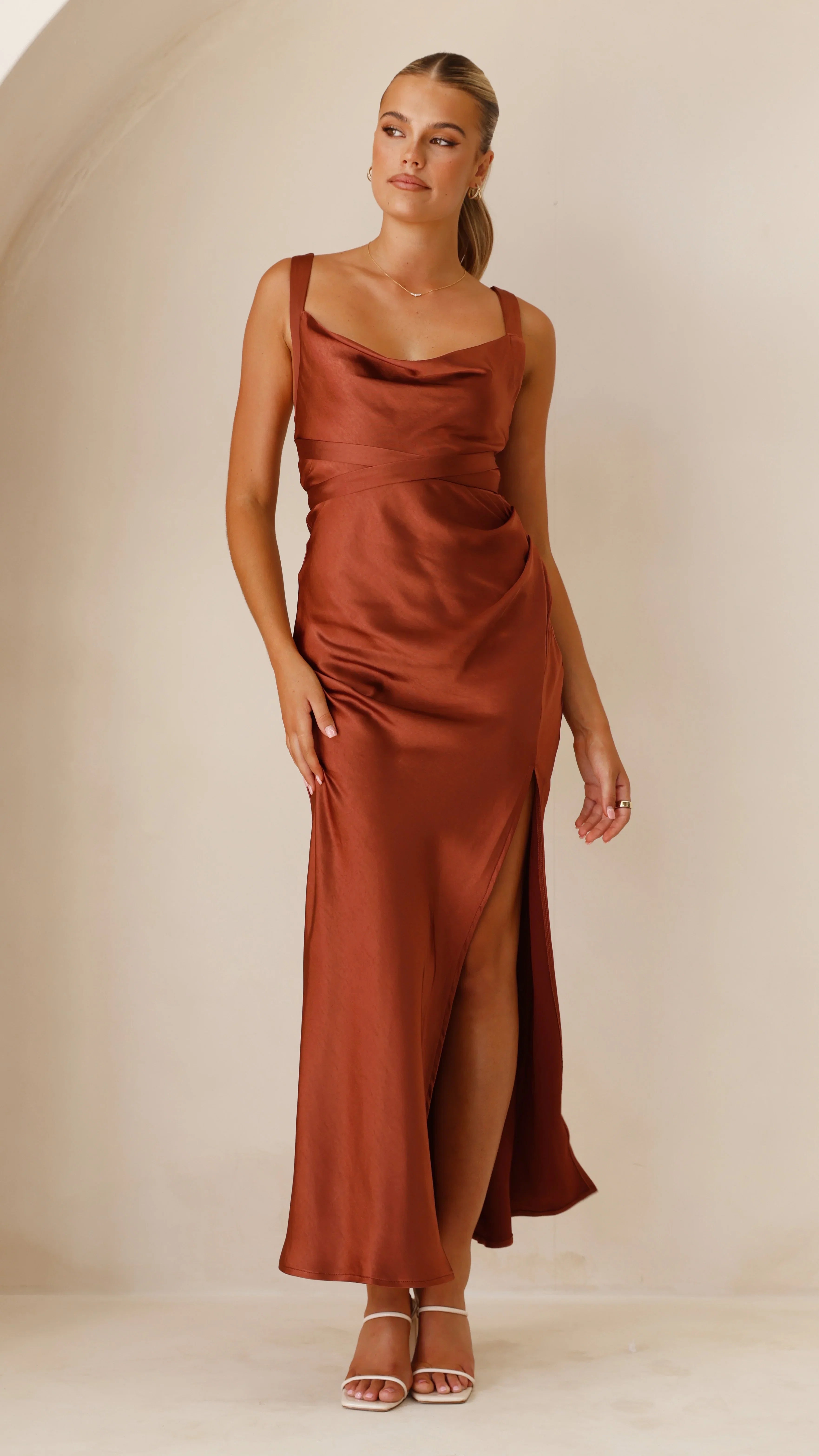 Zendaya Maxi Dress Rust