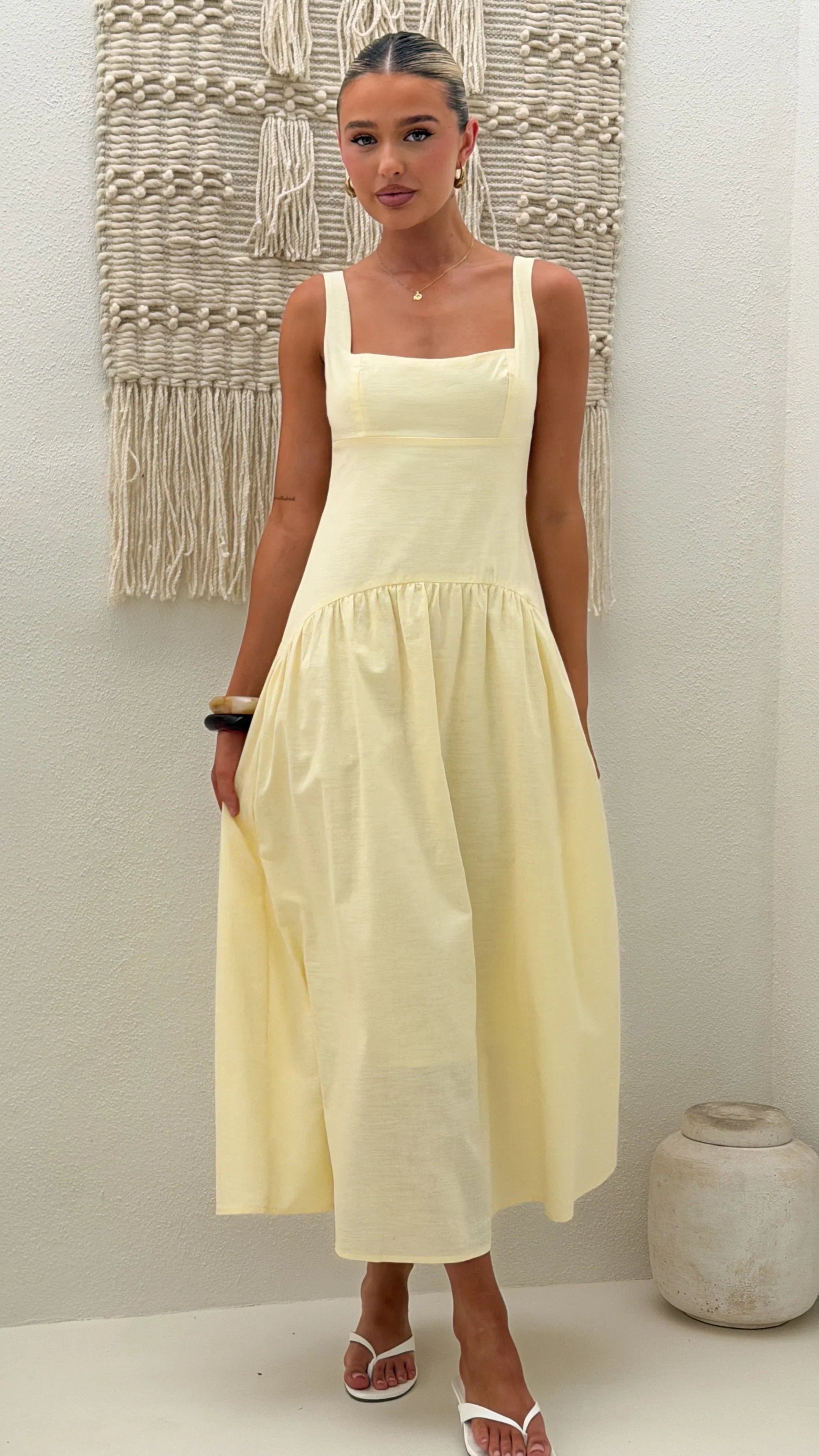 Lucy Drop Waist Maxi Dress Butter