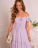 Willowy Meadow Gingham Maxi Dress