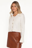 Thelma Trumpet Sleeve Cardigan Cream