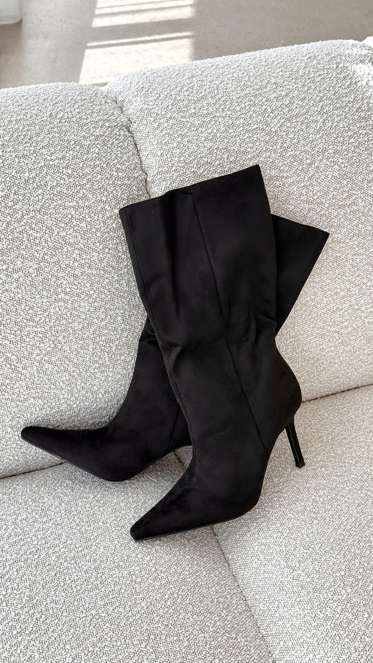 Nour Boots Black Suede