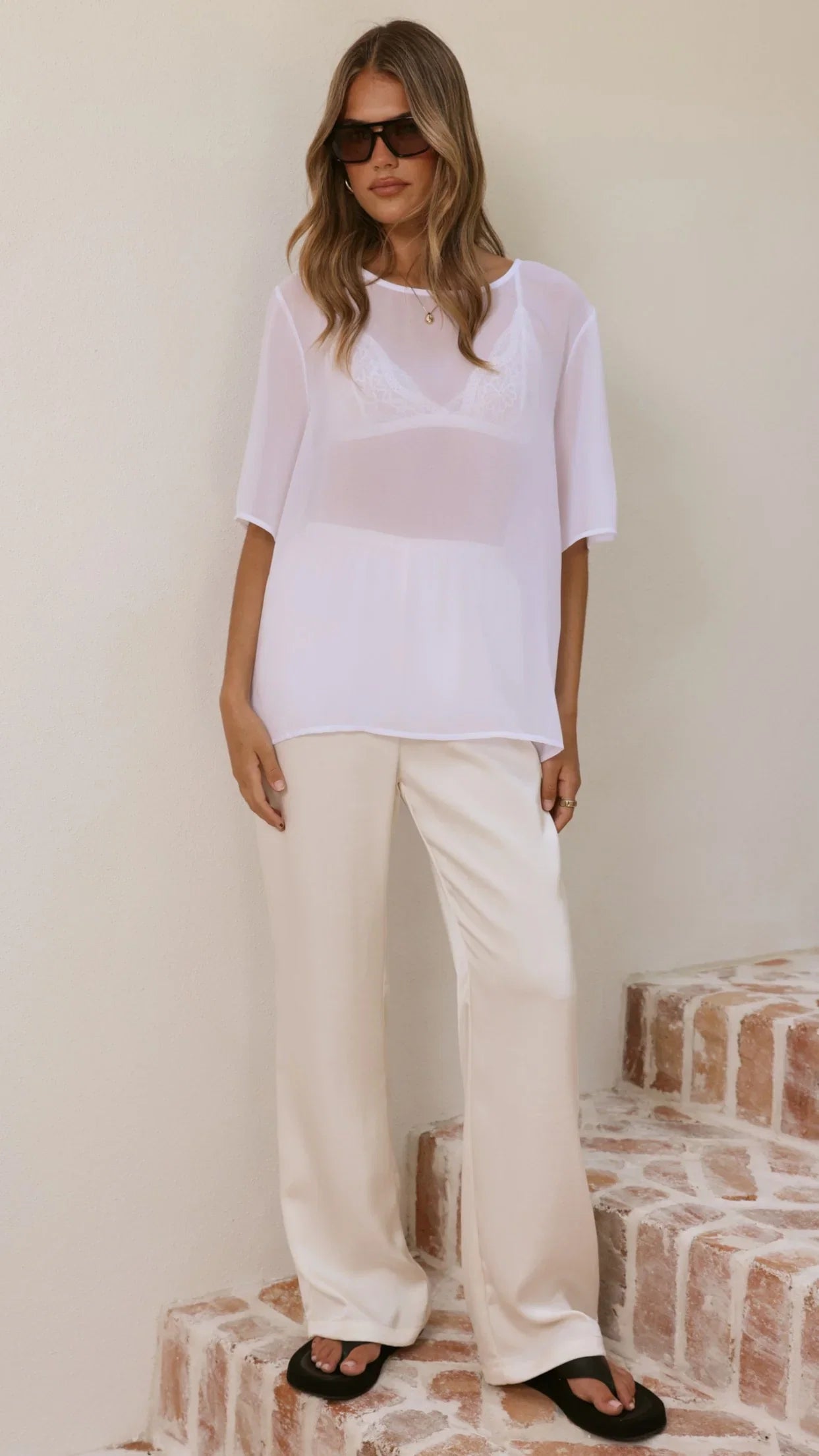 Davette Mesh T Shirt White