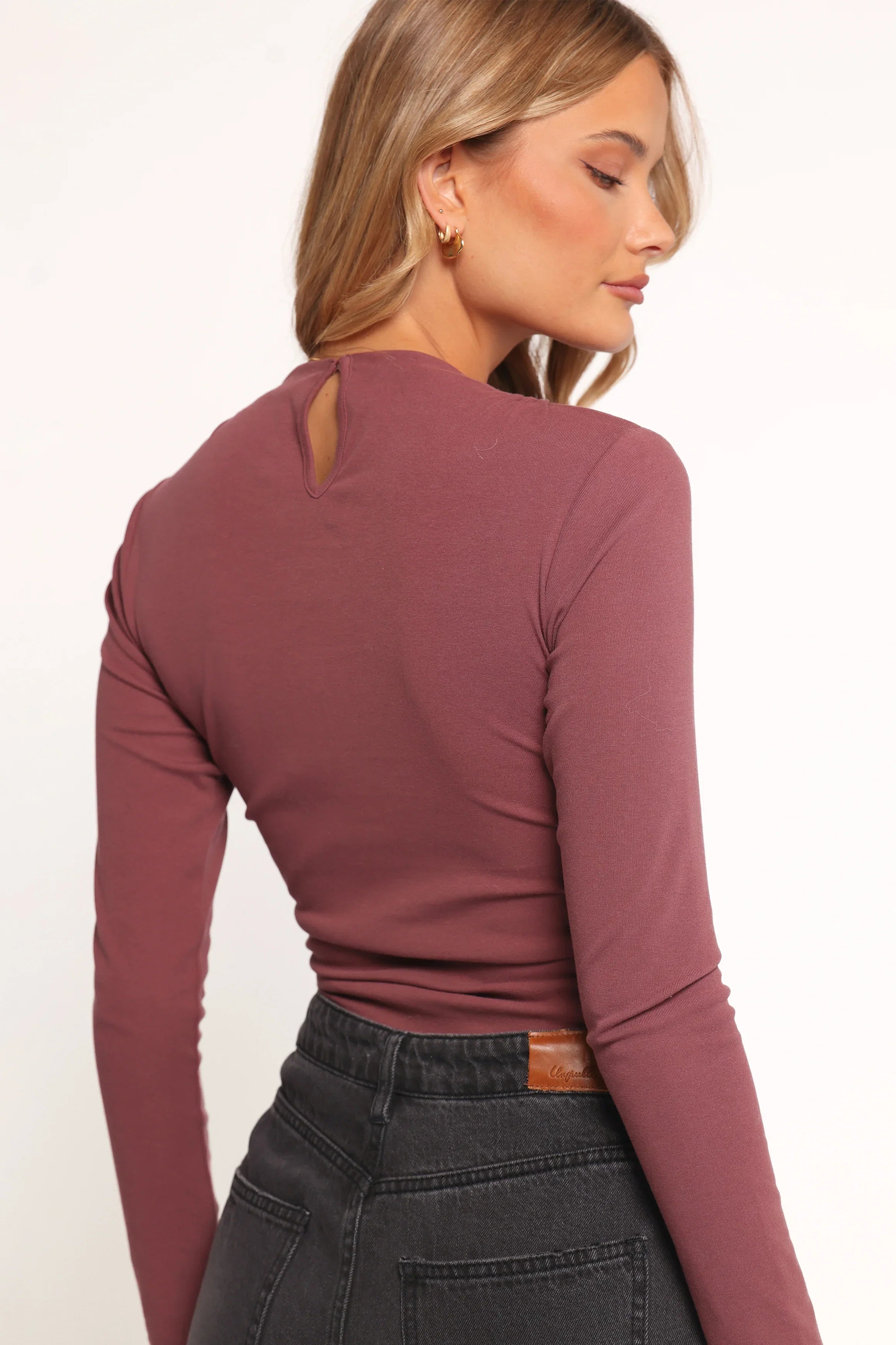 Nissa Long Sleeve Top Chocolate Cherry