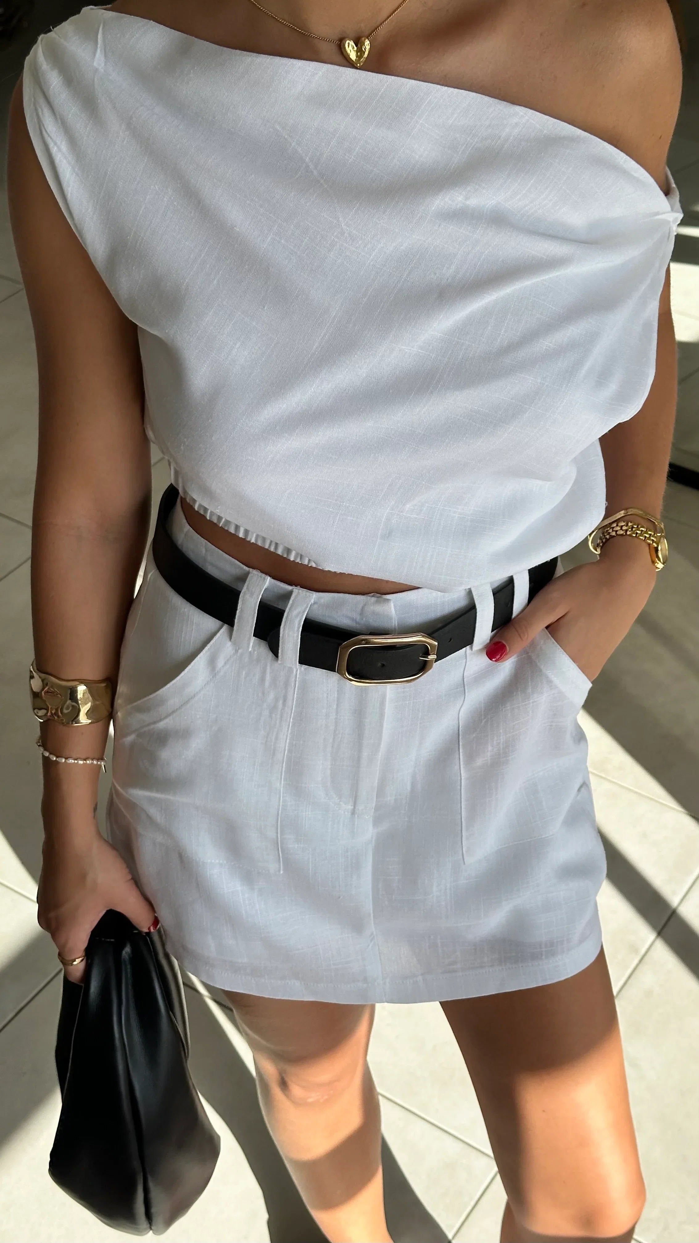 Charla Mini Skort White