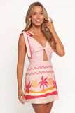 Ariarne Mini Dress Pink Palm