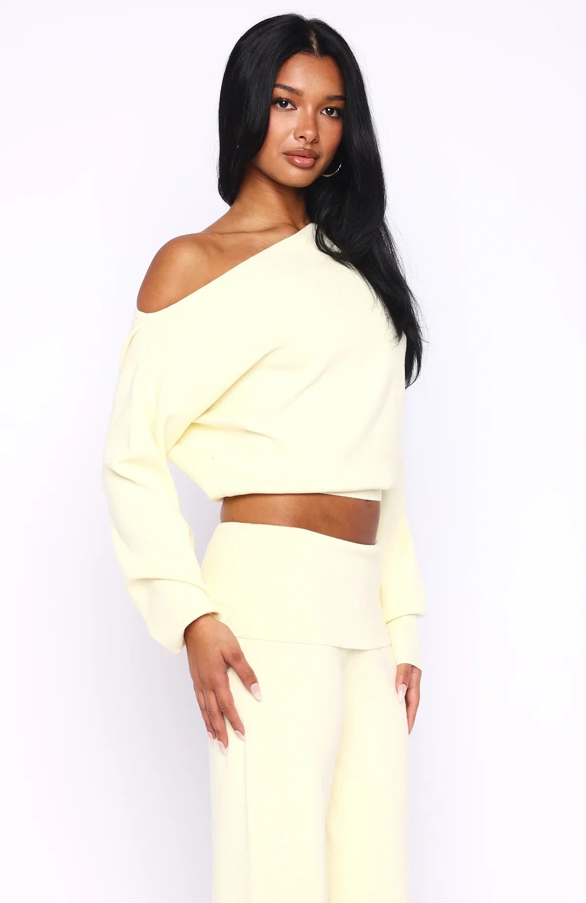 Cant Find The Words Knit Sweater Lemon