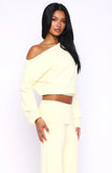 Cant Find The Words Knit Sweater Lemon