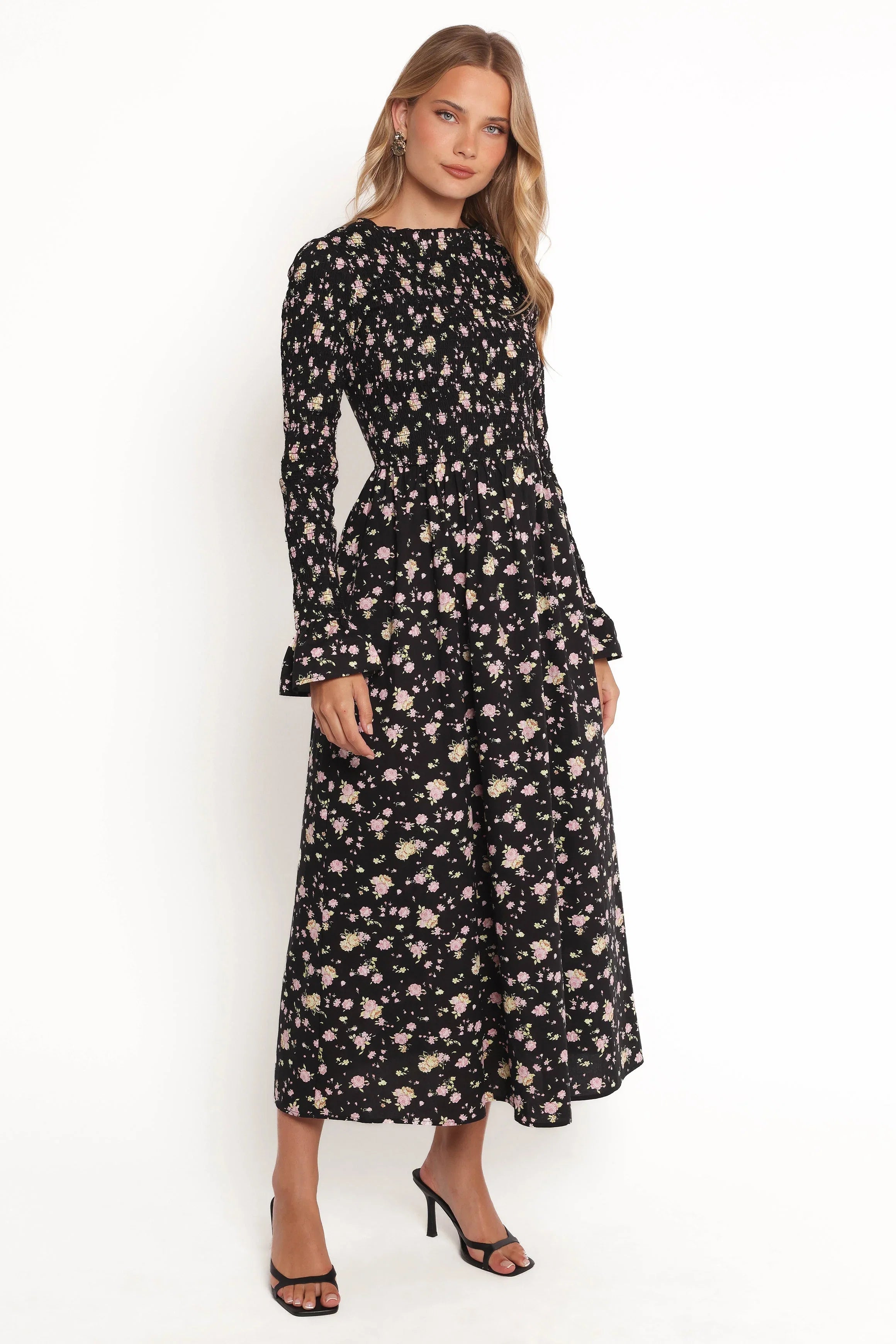 Mairead Maxi Dress Black Floral