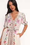 Ginger Tie Waist Romper Pink Multi