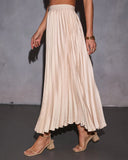 Meet At Dawn Pleated Maxi Skirt