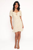 Joss Mini Dress Cream Yellow