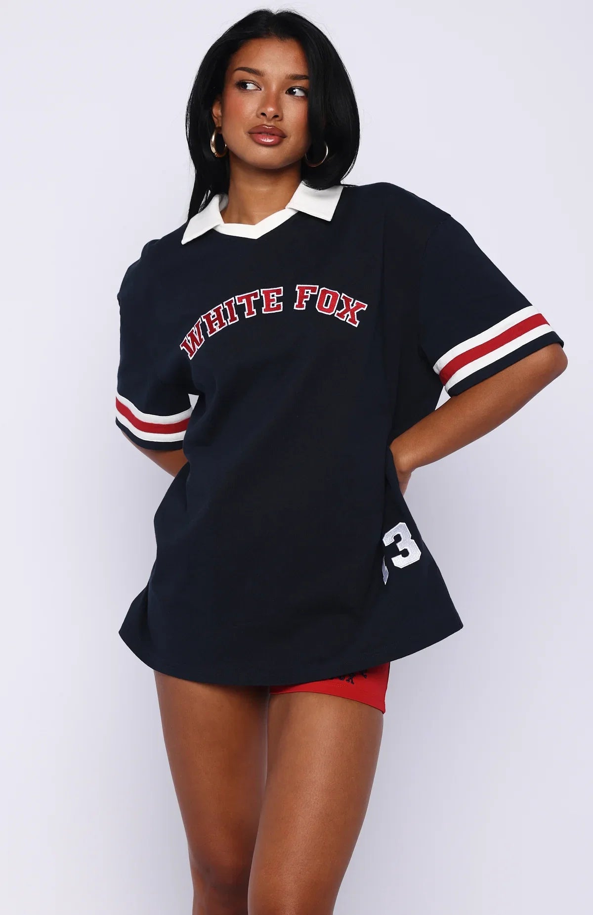 Break It Up Oversized Jersey Navy