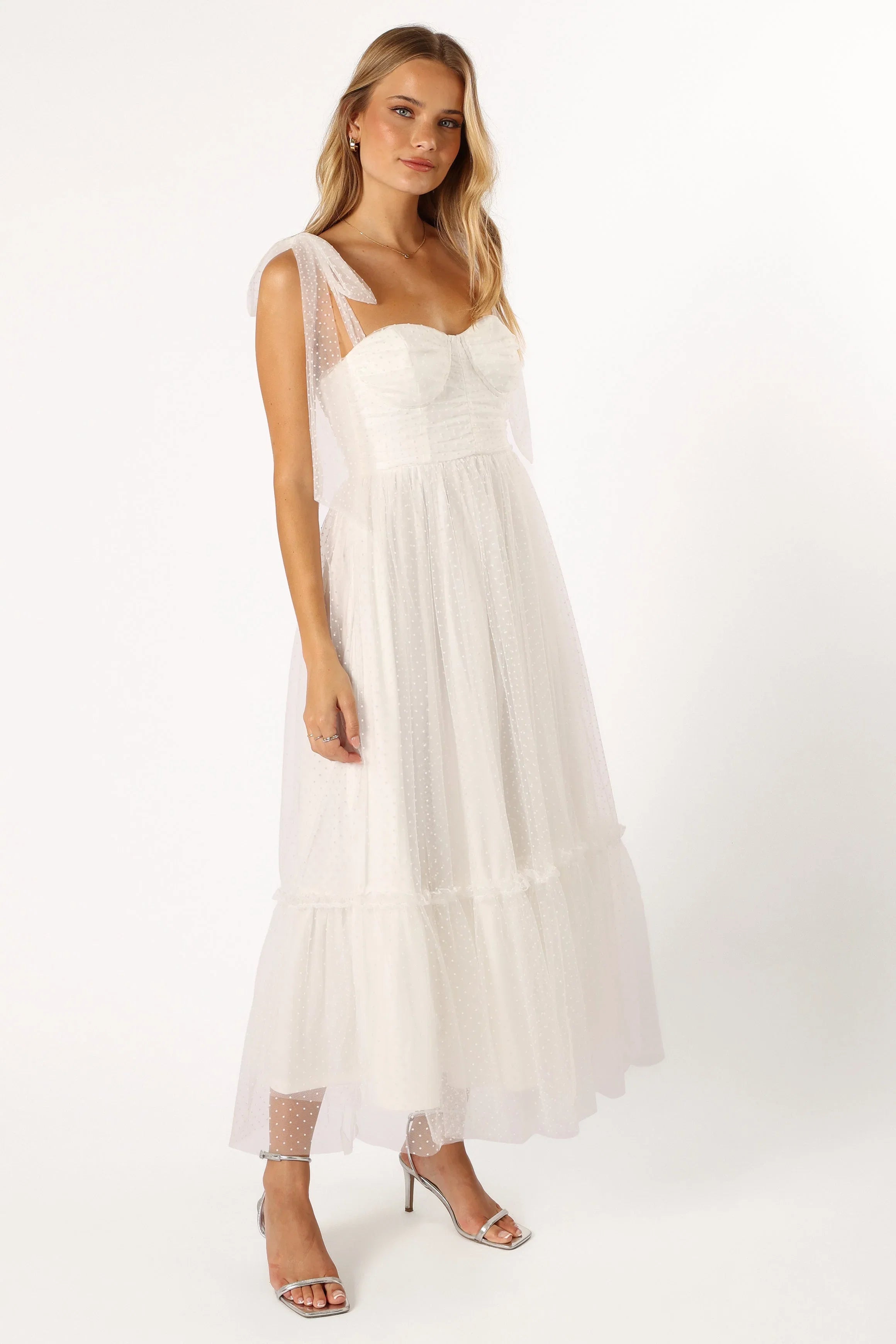 Floret Midi Dress Off White