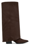 Im That Girl Knee High Boots Chocolate Faux Suede