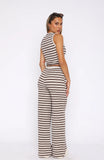 So Much Drama Striped Pants Brown