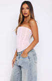 Tell Me A Secret Strapless Bustier Baby Pink