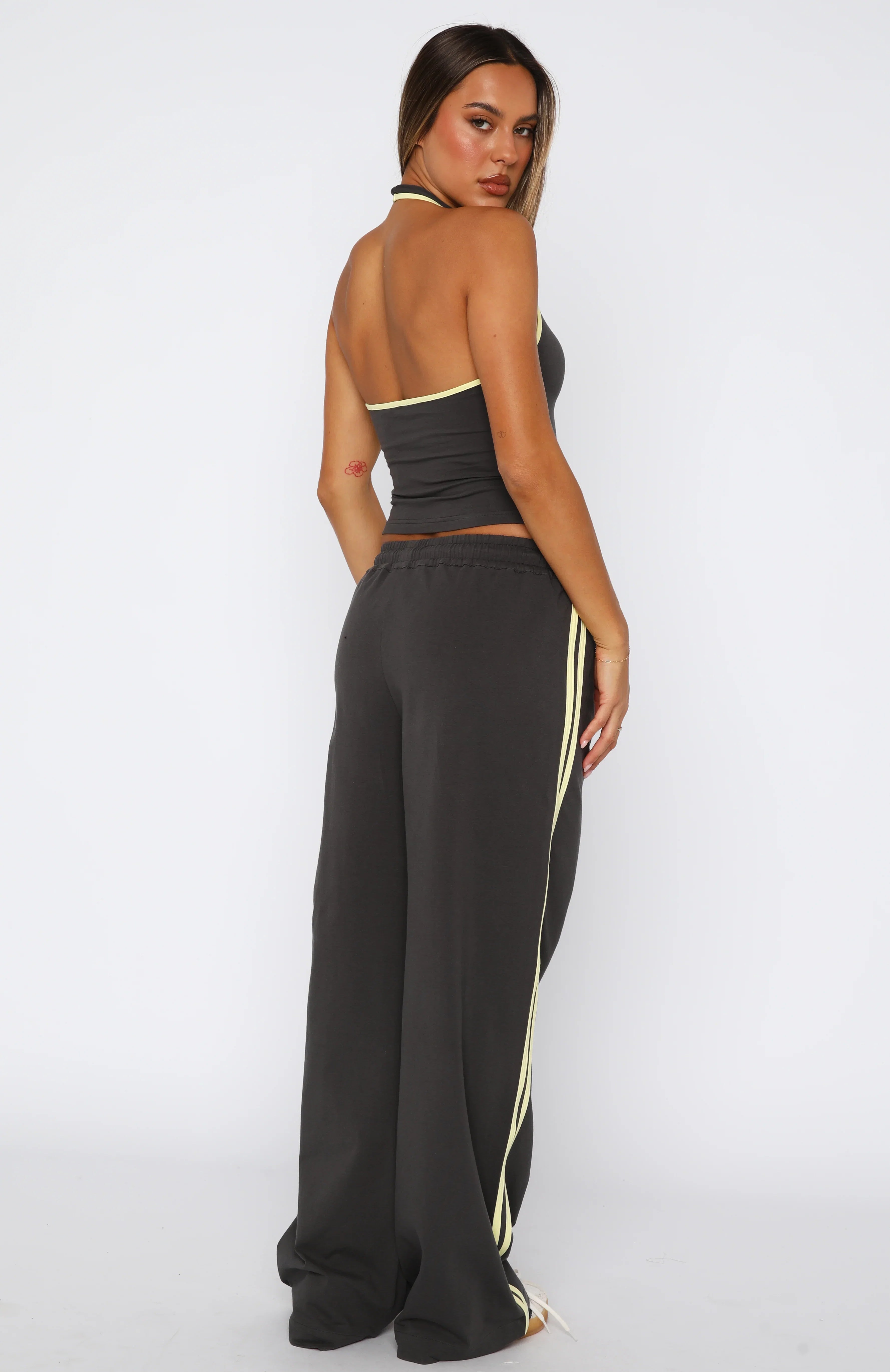 Star Of The Night Track Pants Charcoal