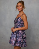 Jackline Floral Jacquard Mini Dress