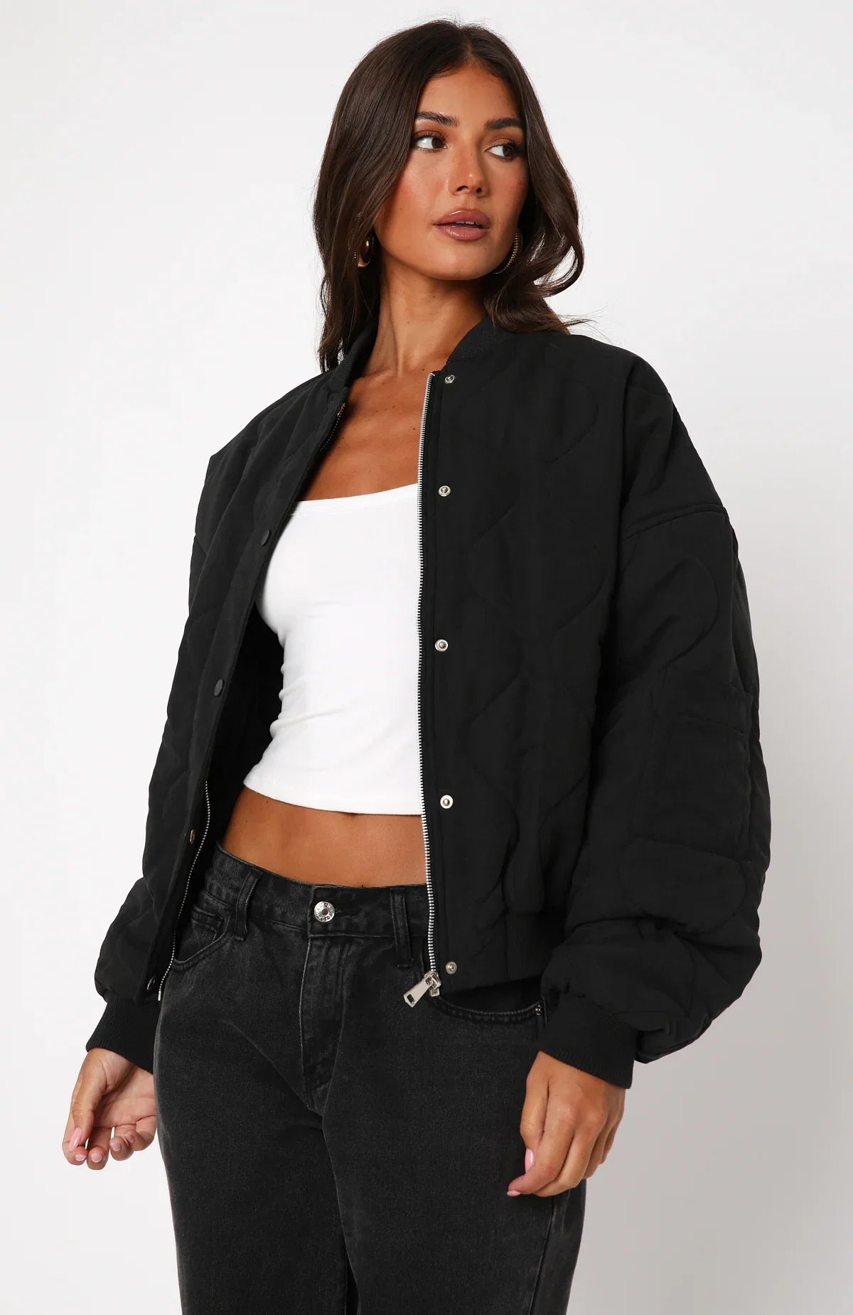 Soft Love Bomber Jacket Black