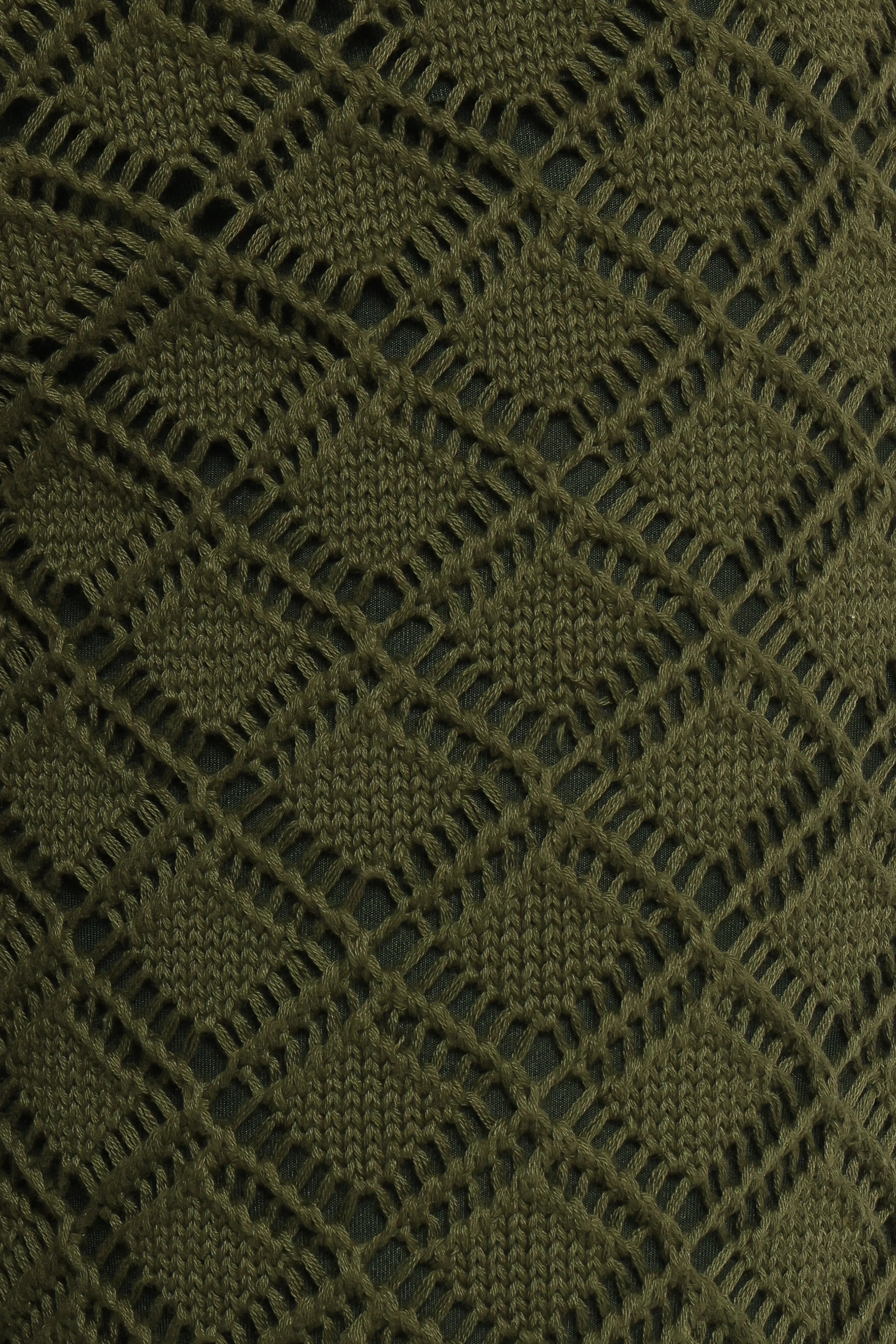 Fefe Textured Knit Pants Olive