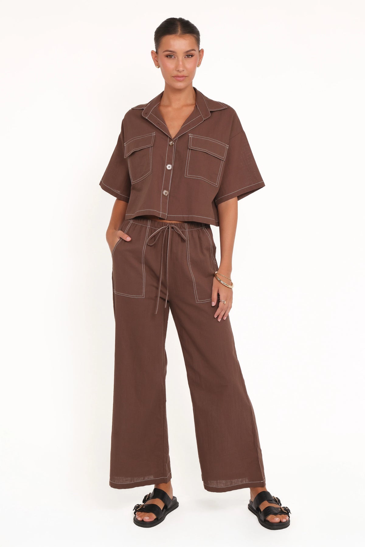 Jill Pant Set Chocolate