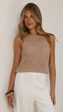 Lyla Knit Top Beige