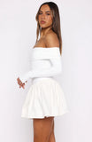 Big Reveal Long Sleeve Mini Dress Off White