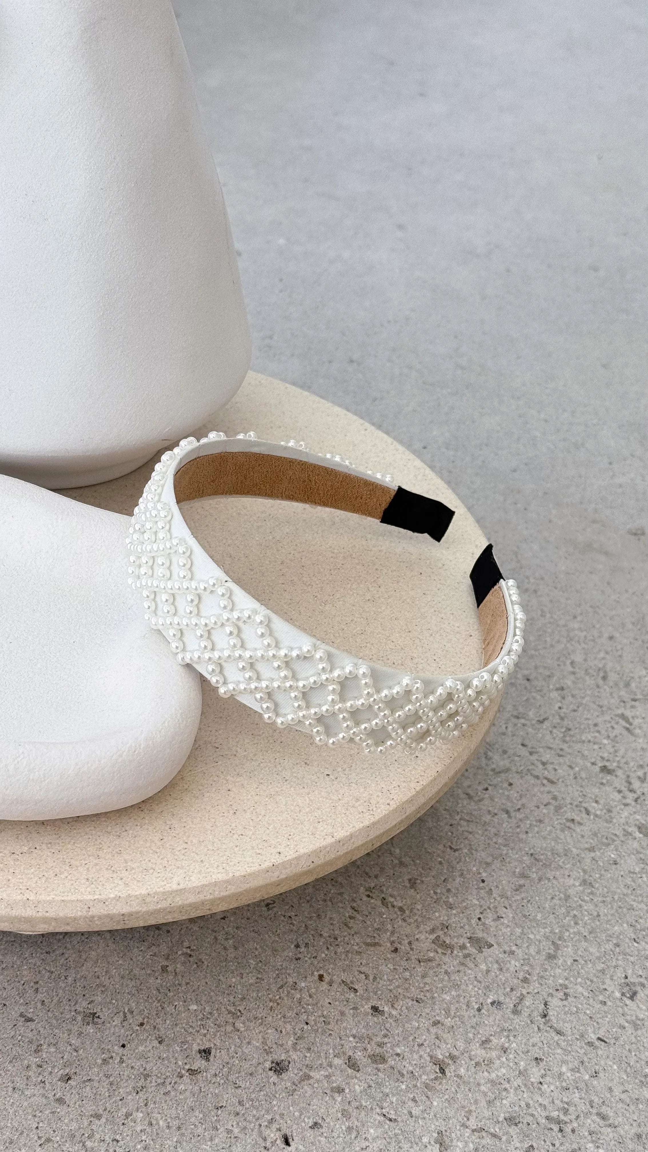 Angela Headband White