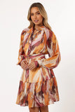Quinn Long Sleeve Mini Dress Warm Multi