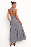 Solene Maxi Halterneck Dress Black White