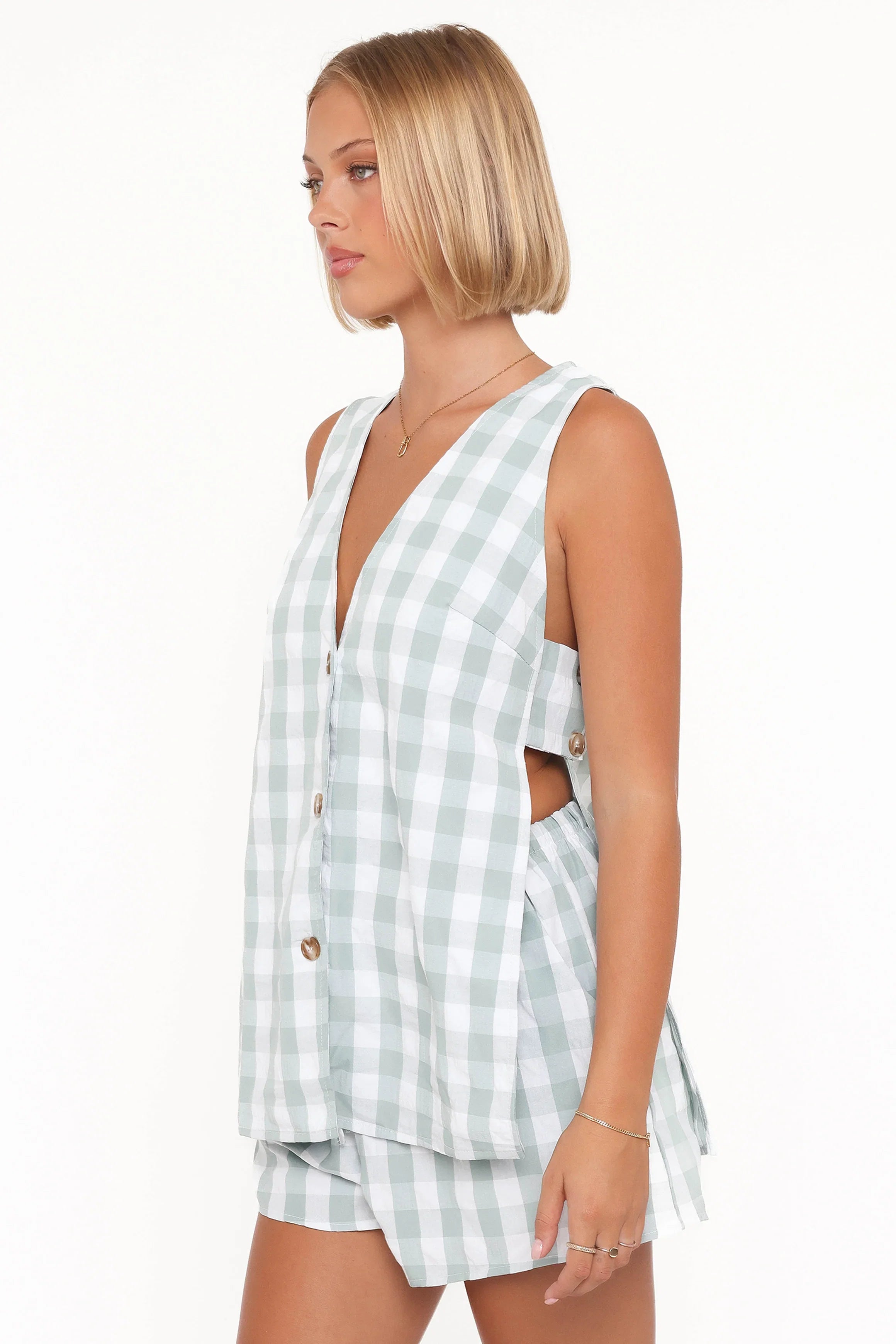 Miller Short Set Sage Gingham