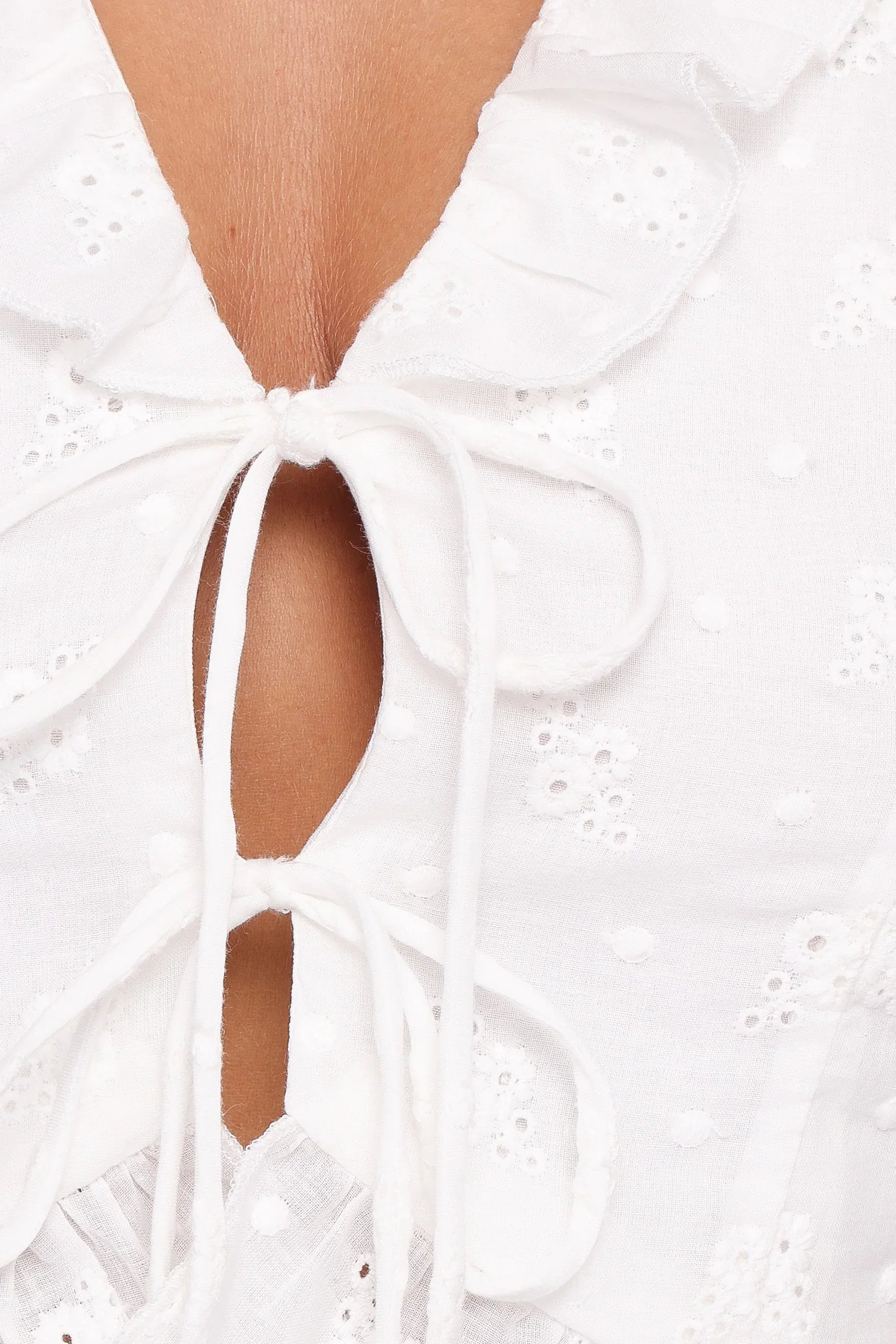 Andra Top White Broderie
