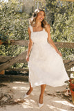 Gabbie Midi Dress White