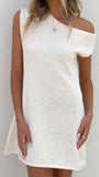 Robin Off Shoulder Mini Dress Cream