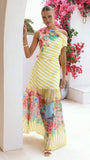 Vista Off Shoulder Maxi Dress Positano Lemon