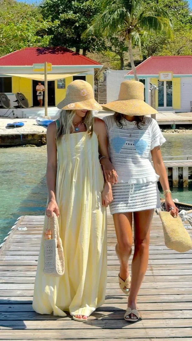 Pippa Maxi Dress Yellow Stripe
