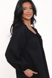 Walker Smock Mini Dress Black