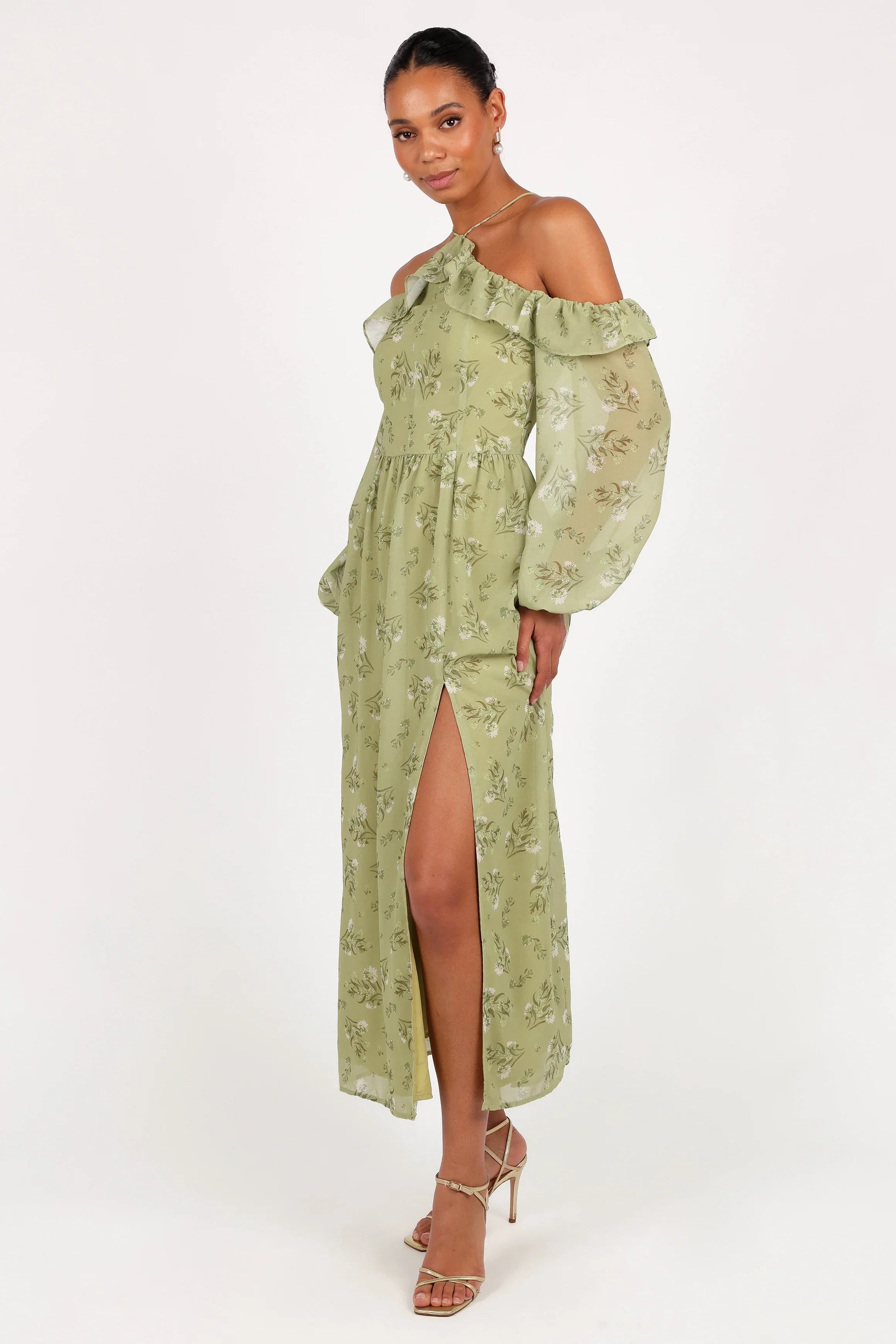 Alina Maxi Dress Sage Botanica