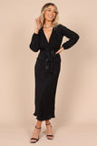 Minelli Pleat Midi Skirt Black
