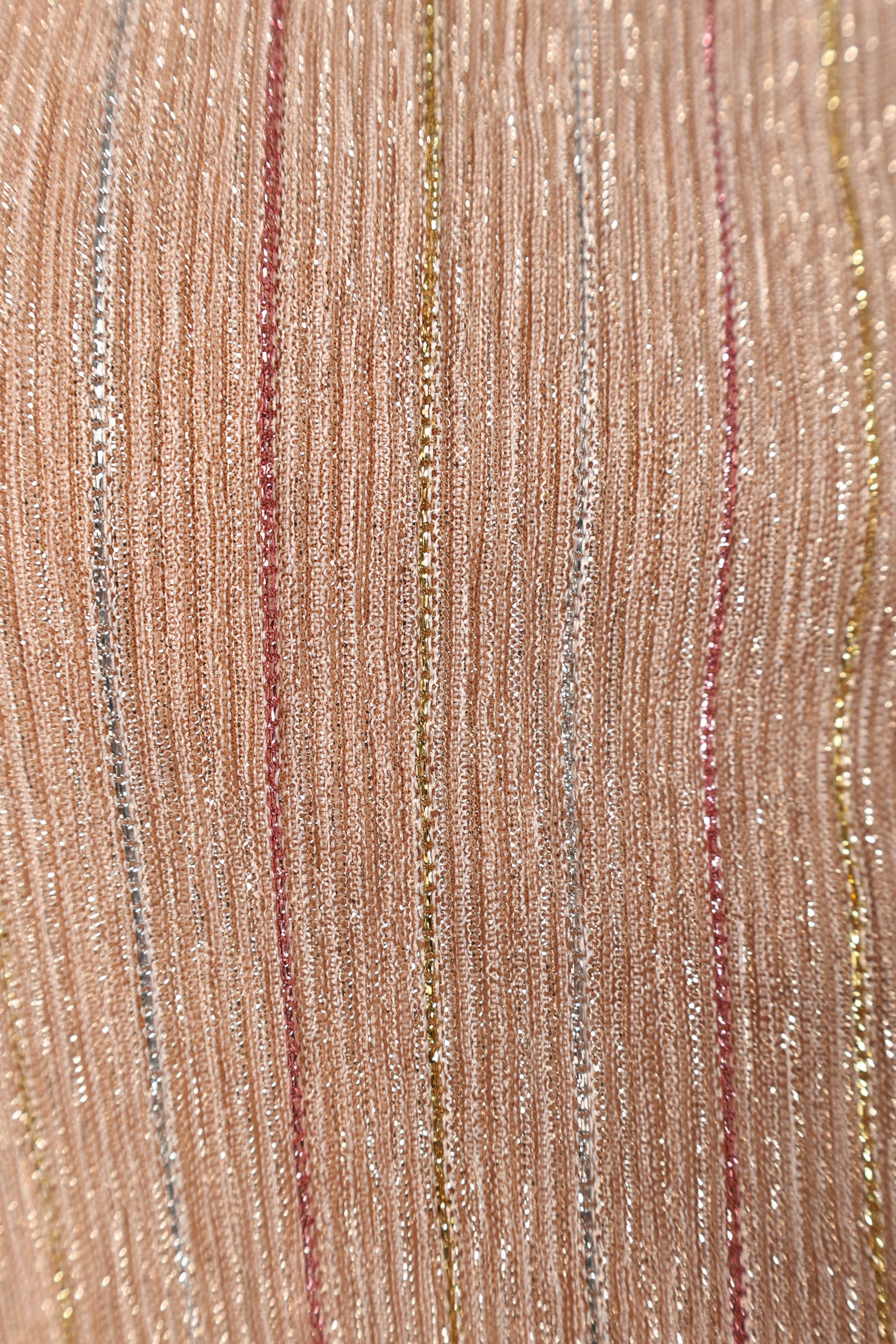 Farley Strapless Maxi Dress Rose Gold Stripe