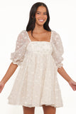 Lillan Mini Dress Ivory Sequin
