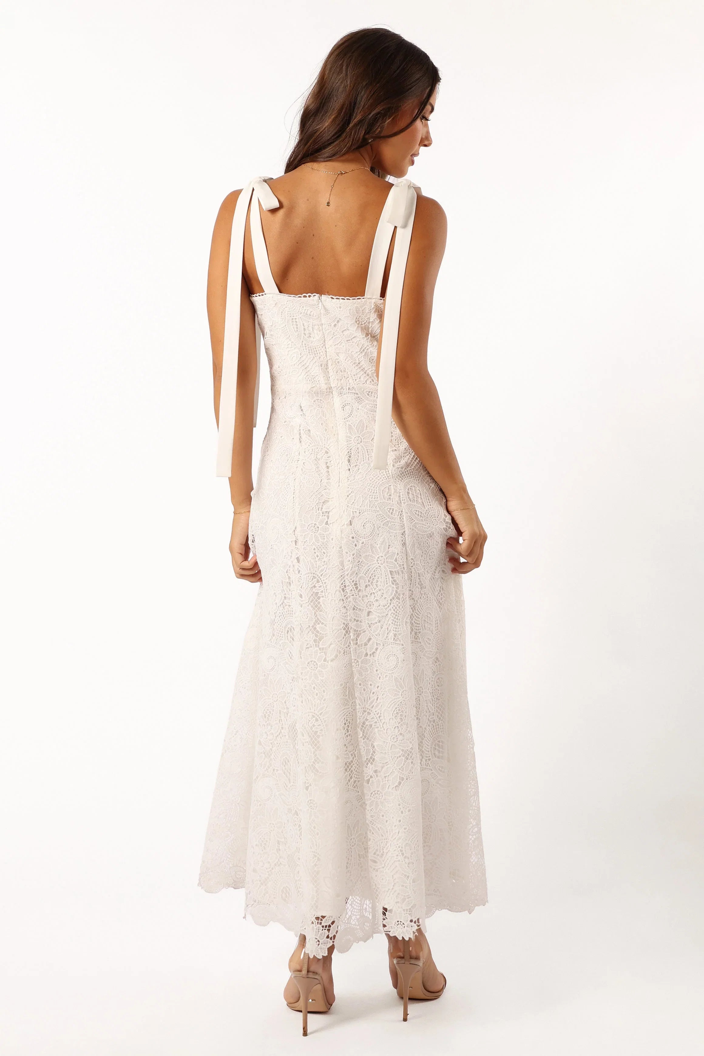 Jagger Midi Lace Dress White