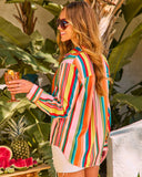 Sundazed Striped Button Down Top
