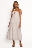 Vinny One Shoulder Maxi Dress White