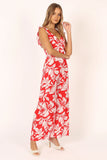 Parker Frill Jumpsuit Red