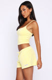 Causing Commotion Terry Lounge Shorts Lemon