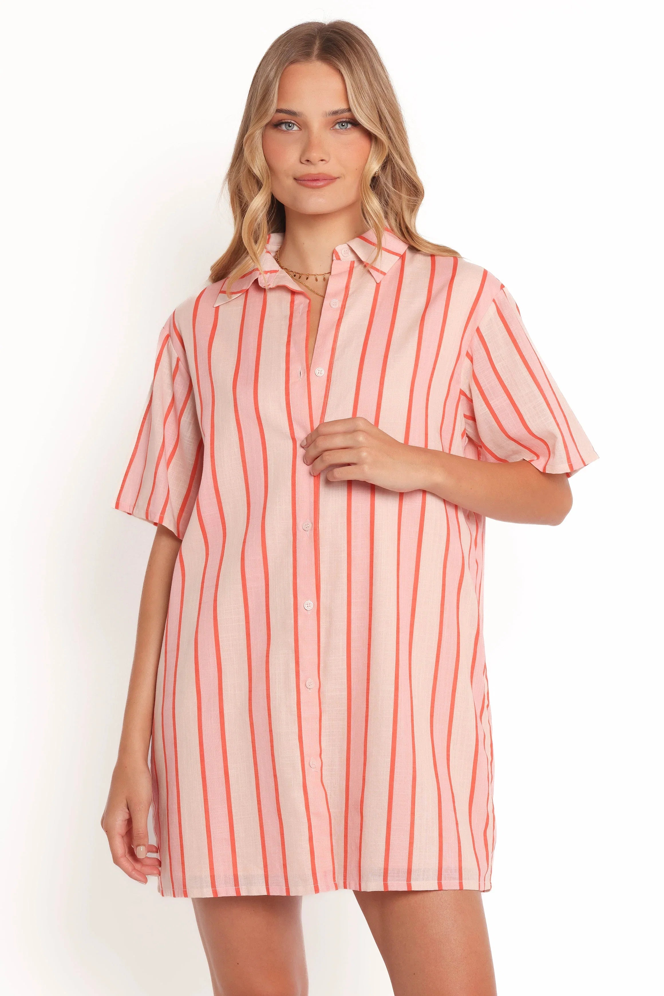 Norah Mini Dress Pink Stripe