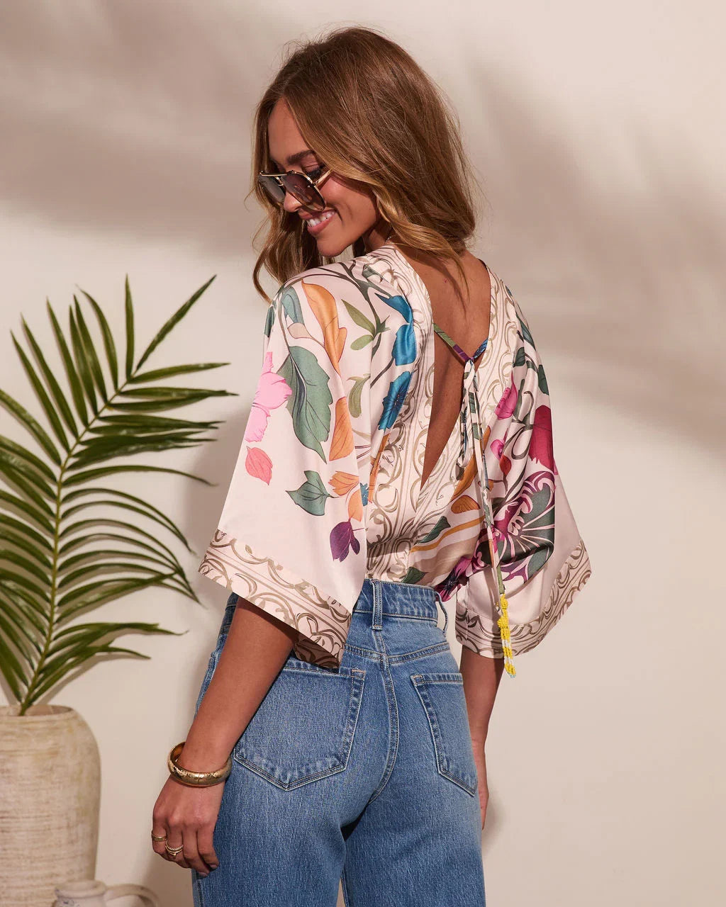 Sun Aura Abstract Floral Bodysuit